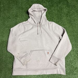 Carhartt Gray Hoodie Men’s XXL Workwear Fleece Pullover Sweatshirt